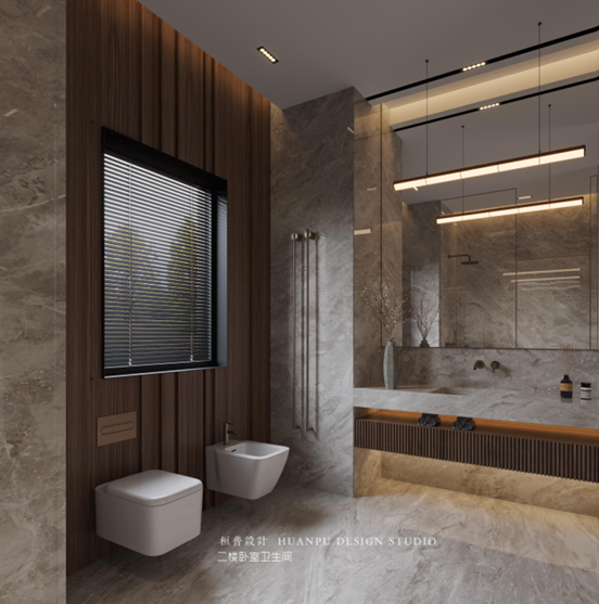 District One en-suite bath and dressing detail
