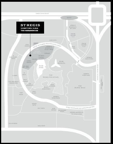 St. Regis Proximity Map - Downtown Dubai